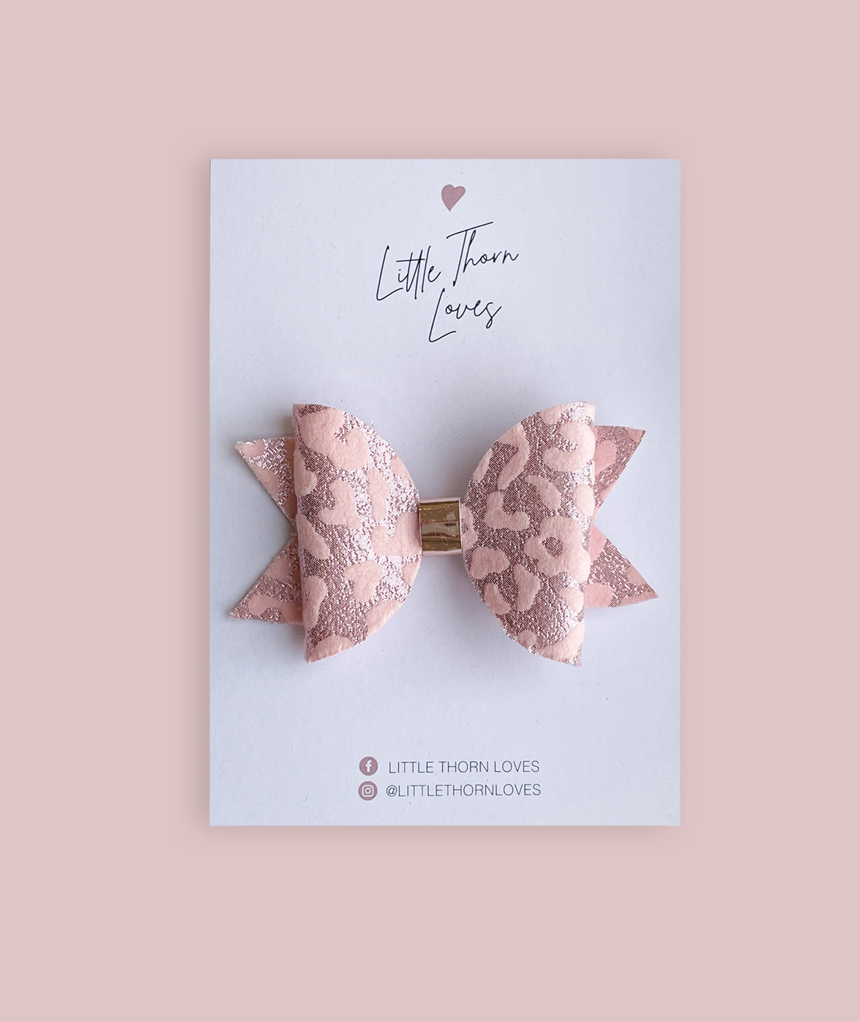 Blush Leopard Clip
