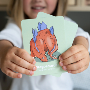 Dinosaur Memory Matching + SNAP Game for Kids - Jumbo Educational Cards