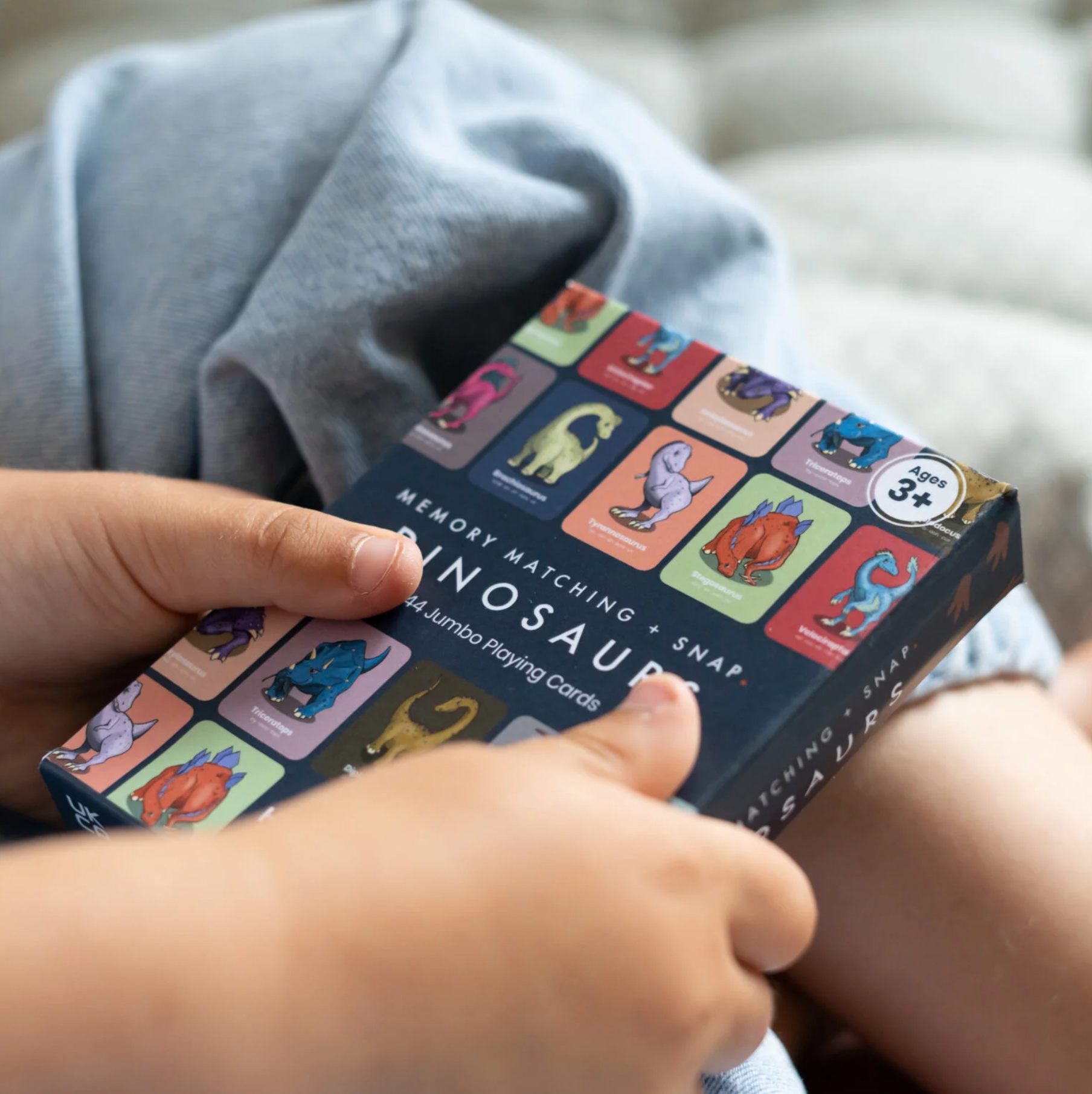 Dinosaur Memory Matching + SNAP Game for Kids - Jumbo Educational Cards