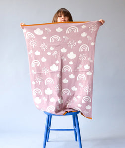 Pink Rainbow Baby Blanket
