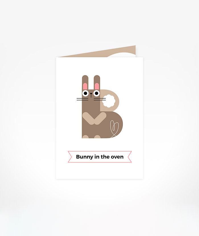 Greeting Card: Bunny In The Oven
