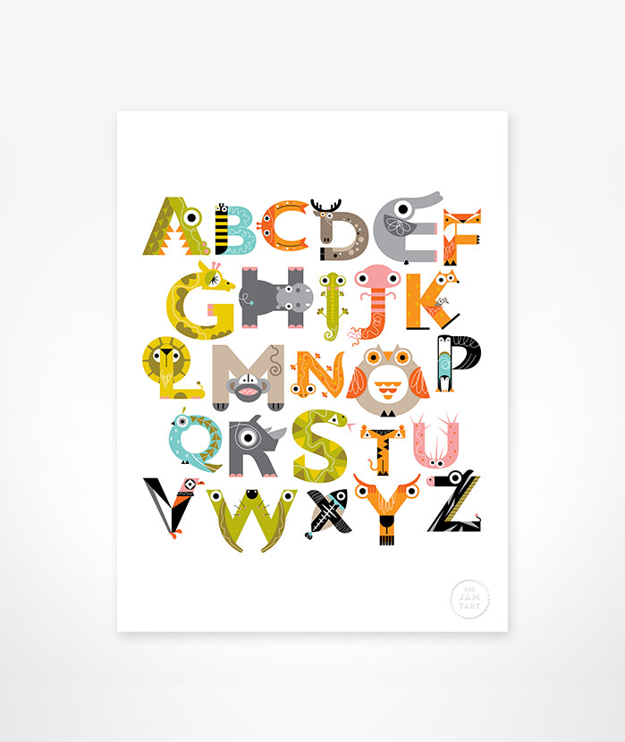 Alphabet Print - Jellybean